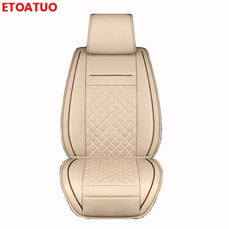 Front seat 1pcs ETOATUO универсальный кожаный чехол для автомобильного сиденья для peugeot все модели 206 307 407 207 2008 3008 508 208 308 406 301 автомобиль аксессуары - Название цвета: Front seat 1pcs
