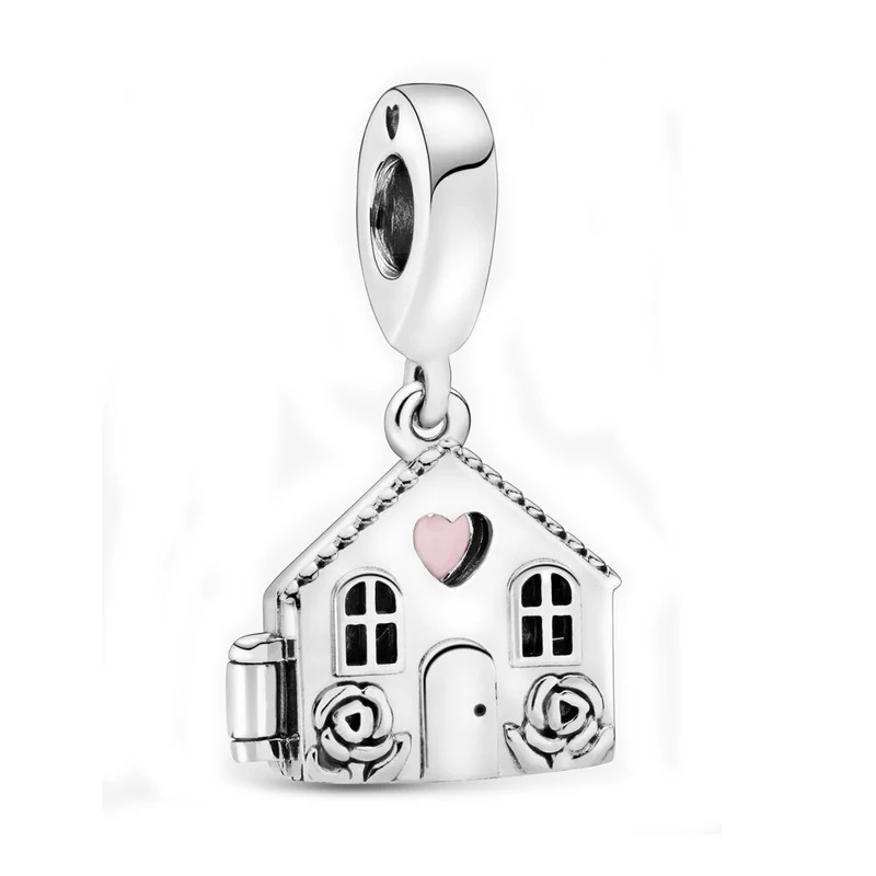 

Authentic 925 Sterling Silver Mom's House Dangle Charm Fit Original Bracelet For Women DIY Jewelry S925 pan Beads