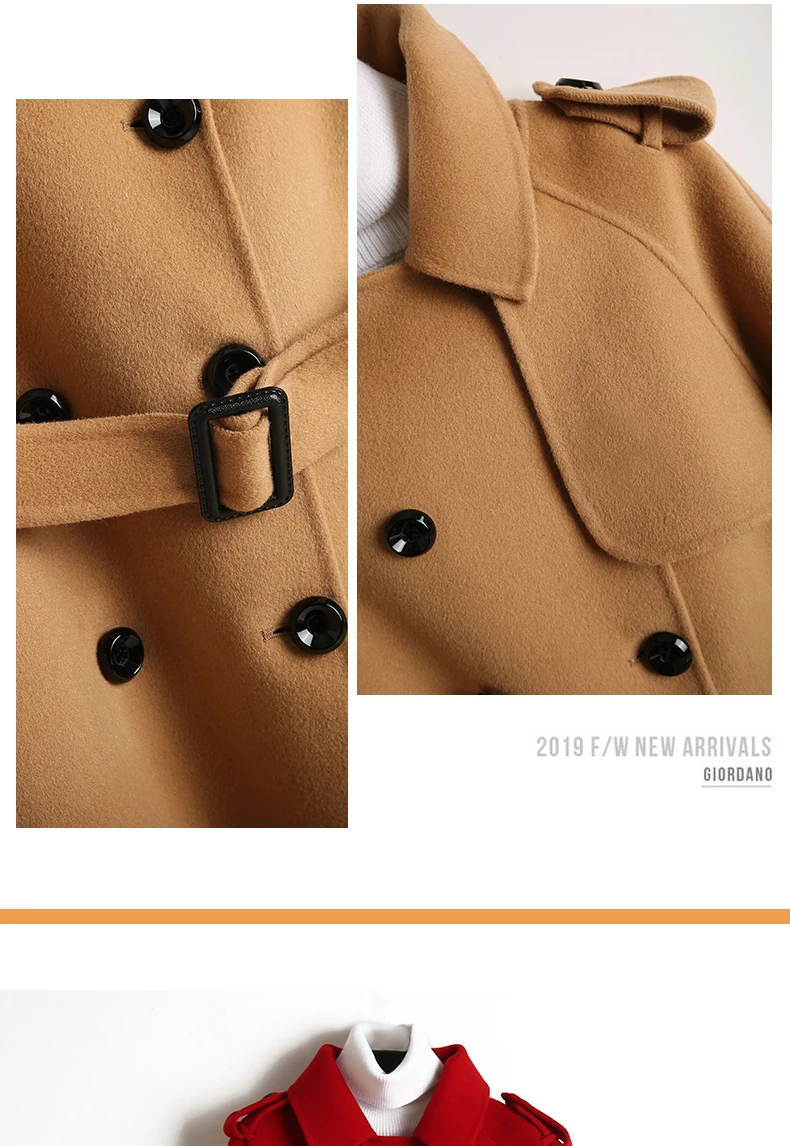 ALKMENE winter new double-faced cashmere coat women's long coat double-breasted woolen coat female cashmere coat