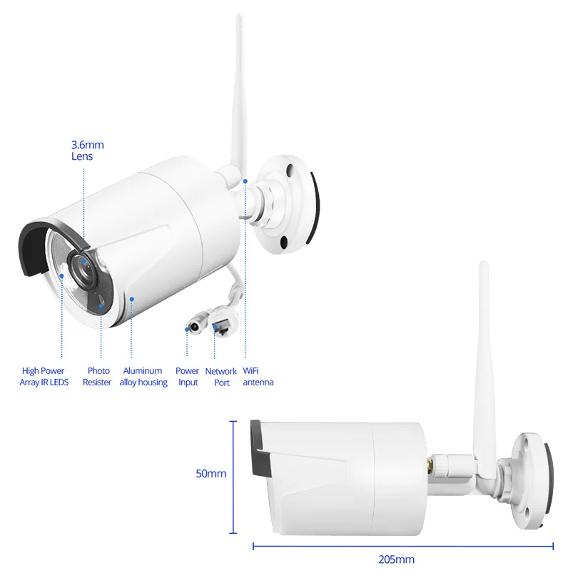 Wheezan CCTV система безопасности камера беспроводной комплект 1080P 4CH Wifi домашний
