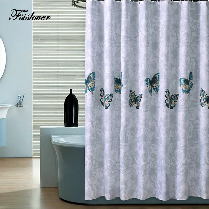 FSISLOVER 2020 новая занавеска для ванны Водонепроницаемая душа s с принтом бабочки