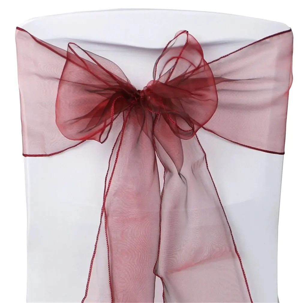 22X275cm органза Пояса Чехол для стула Бант пояс более широкие луки свадебной
