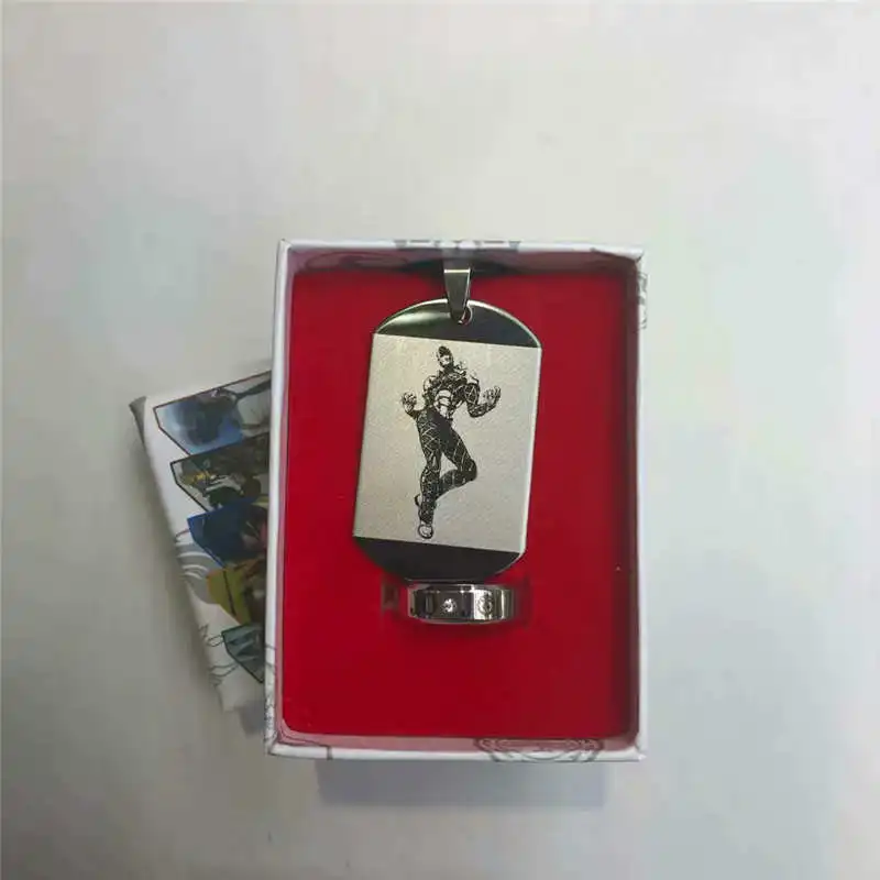 Оптовая продажа Аниме Adventure периферии ожерелье набор колец нержавеющая сталь