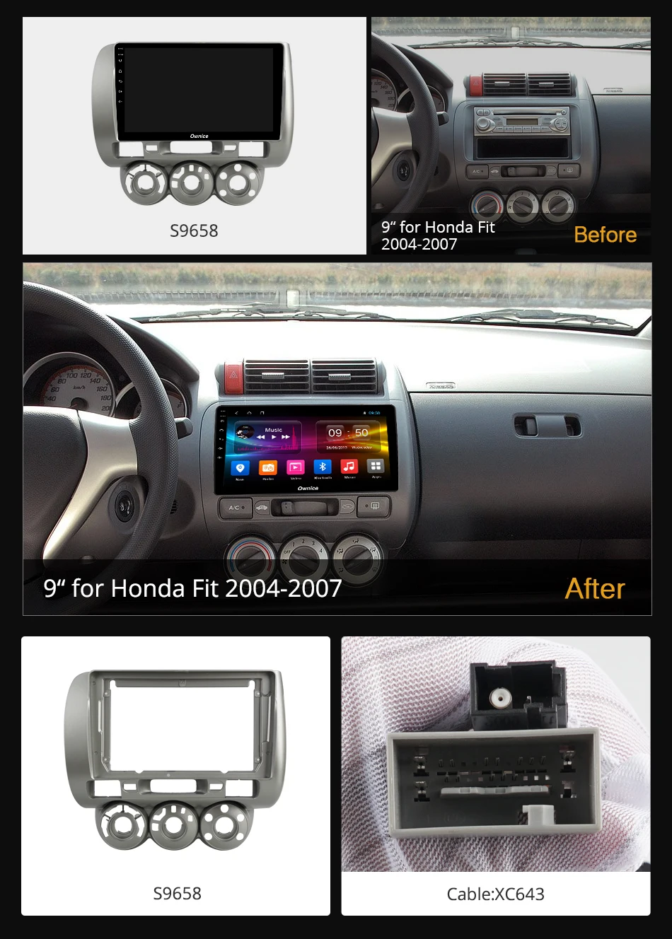 Ownice K1 K3 K5 K6 Android 9 0 радио Автомобильный GPS Navi мультимедийный плеер для Honda Fit Jazz 2004 2005