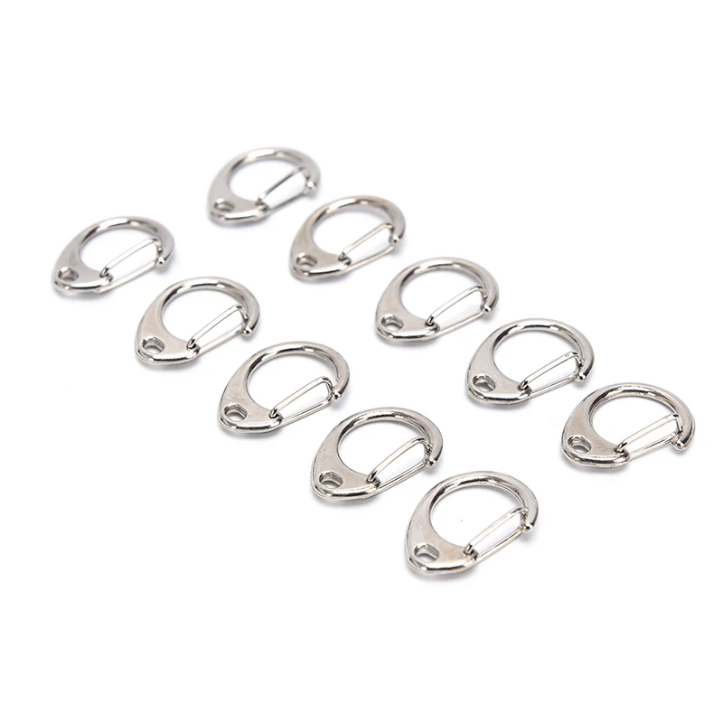 10Pcs DIY 23mm Polished C Shape Split Ring For Key Necklace Bracelet Tassel Keychain Making Charms Lobster Clasp Hook | Украшения и