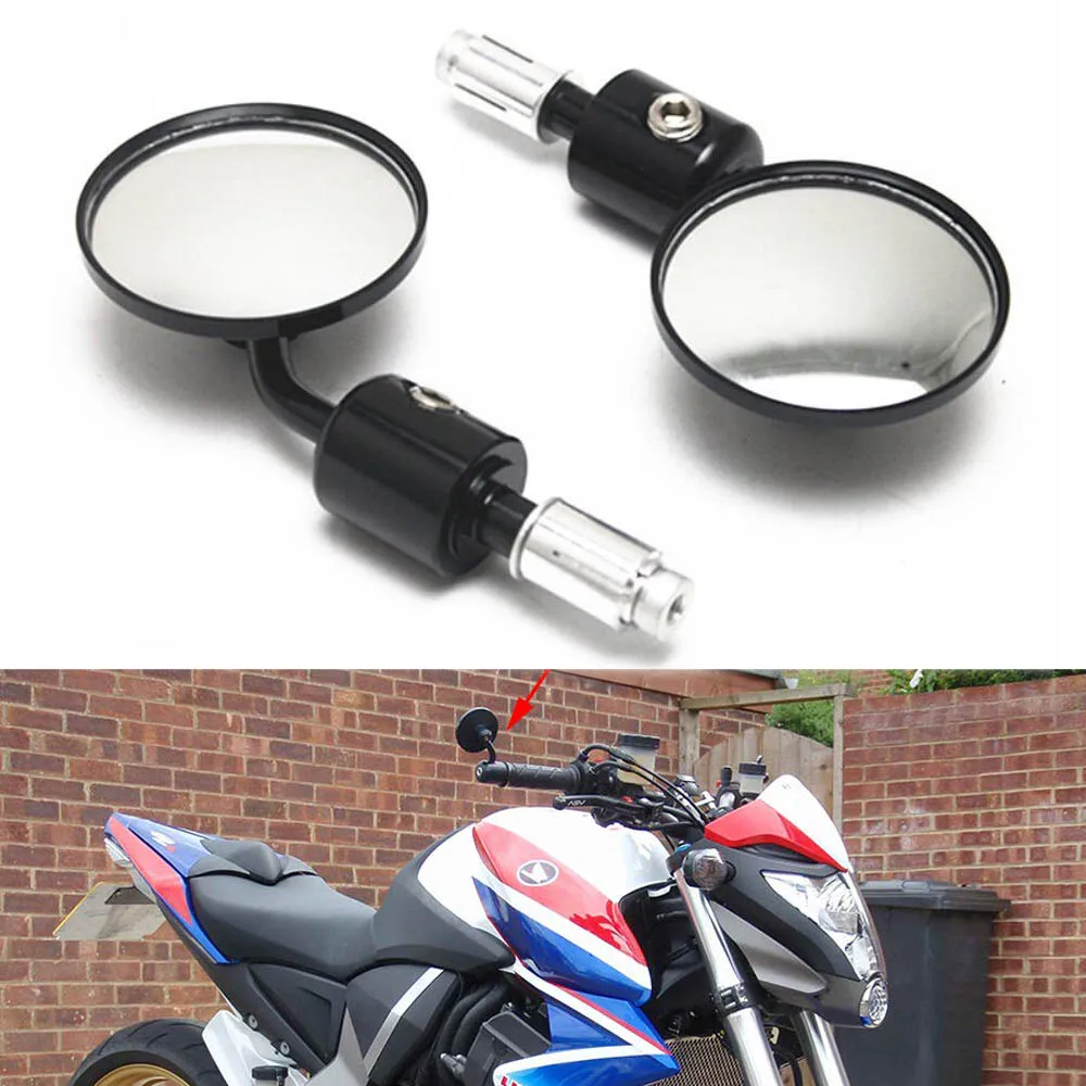 Зеркало заднего вида мотоциклетное универсальное 22 мм 7/8 дюйма 1 пара|Боковые