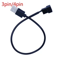3pin or 4pin fan to usb adapter cables 34 pin computer pc fan power cable connector adapter 5v 30cm connect
