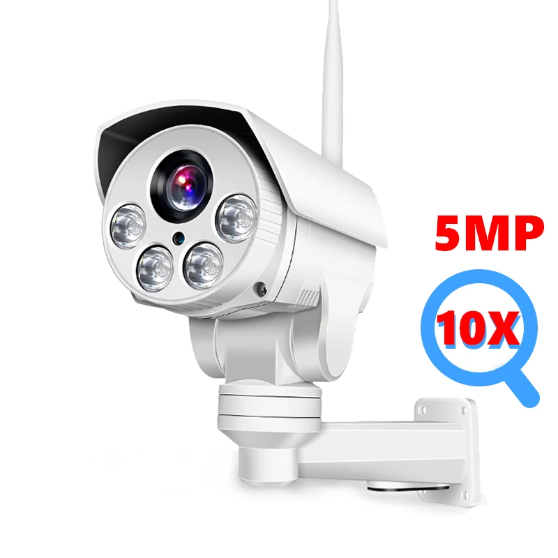 5 МП 2 5X 10X оптический зум Wi Fi IP камера PTZ Bullet наружная 1080P беспроводная ИК Ночная Onvif