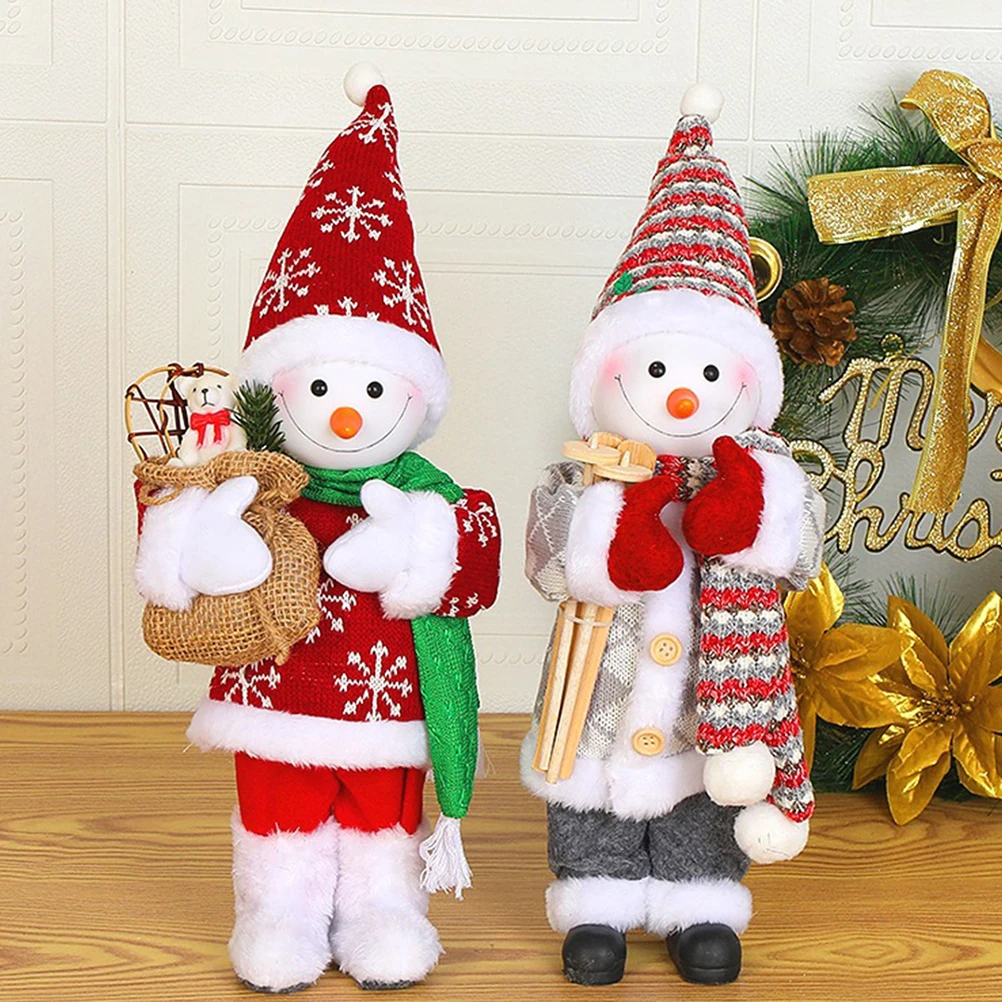 

1 шт. 30 см Рождественская плюшевая кукла-снеговик, милая игрушка «сделай сам», Рождественская елка, камин, украшение для продуктов, окна, кукл...