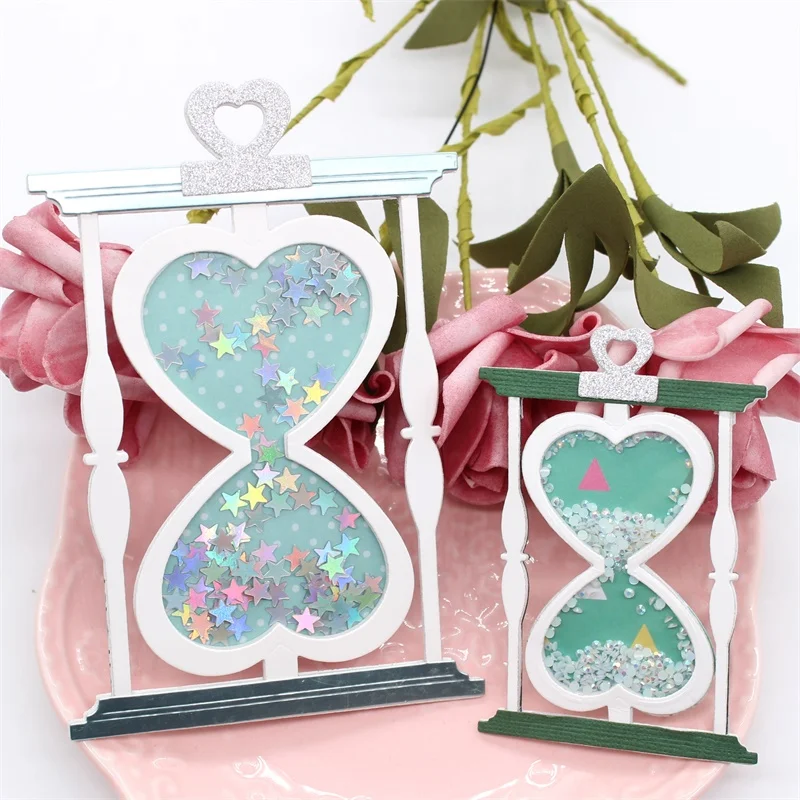 KSCRAFT в форме сердца песочные часы металлические режущие штампы трафареты для