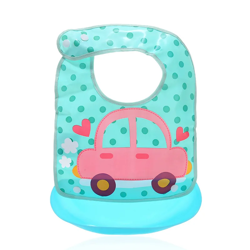 

Babies' Removable Waterproof Pinny Eating Pinny with Snap Silicone Stereo Kids' Bib Pinny