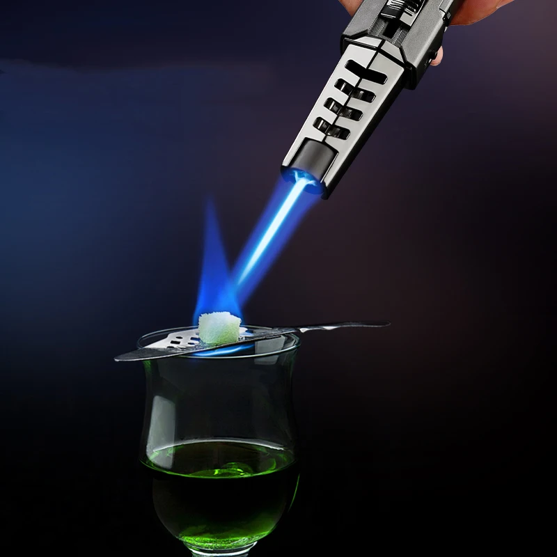 

Turbo Metal Blue Flame Gas Lighter Spray Gun kitchen Cooking Smoking Accessories Windproof BBQ Jewelry Welding Cigar Lighters