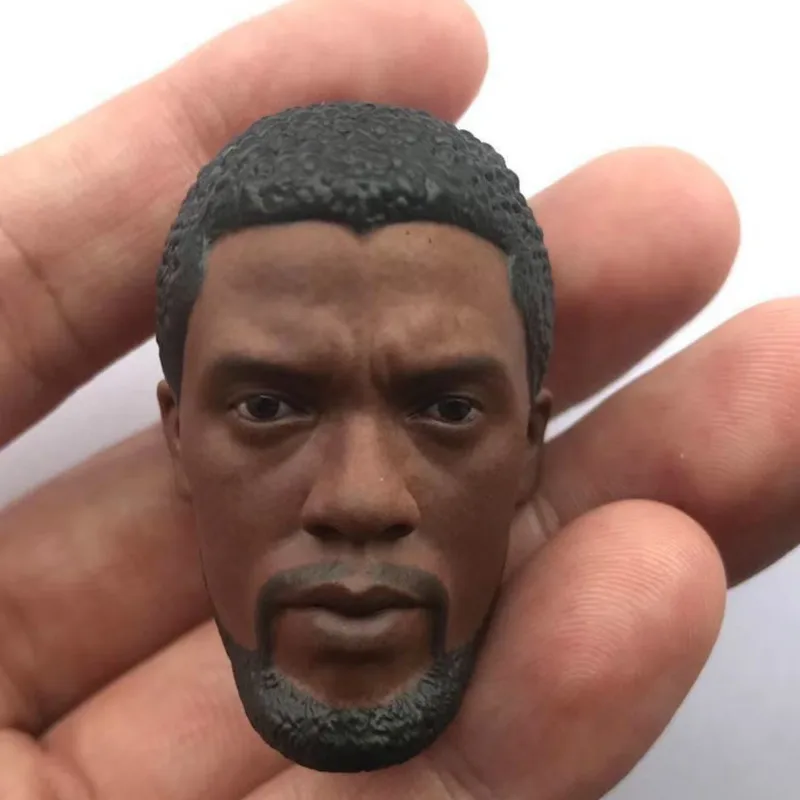 Масштаб 1/6 голова Wakanda лепка Пантеры престол черного человека Резьбовая модель