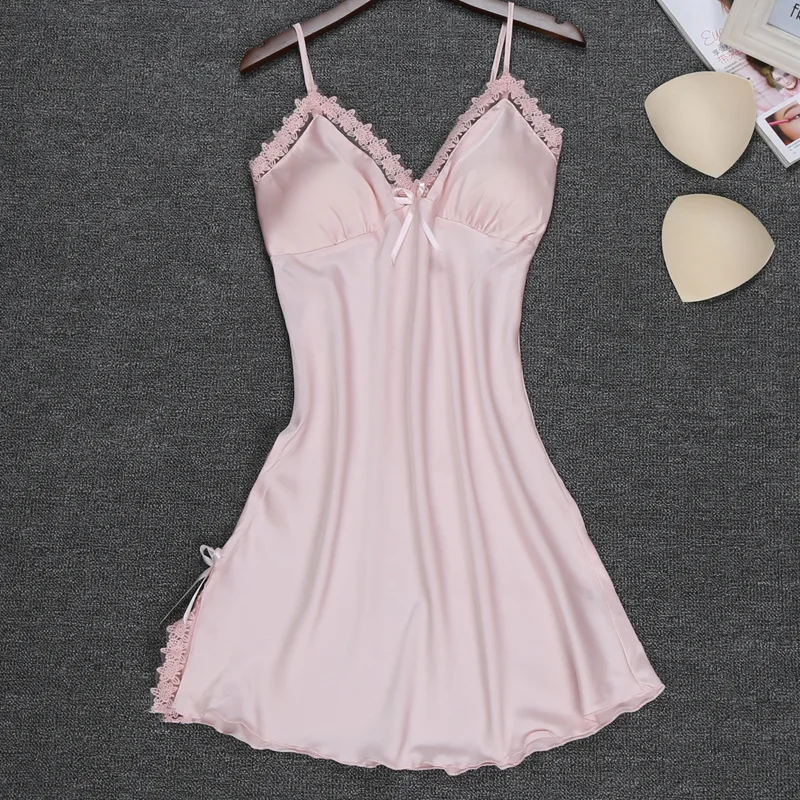 White V-Neck Woman Sleep Robe Pajamas Sexy Sleeveless Sleepwear Flower Summer Home Wear Nightgown Bath Gown Sleepshirts M-XXL | Женская