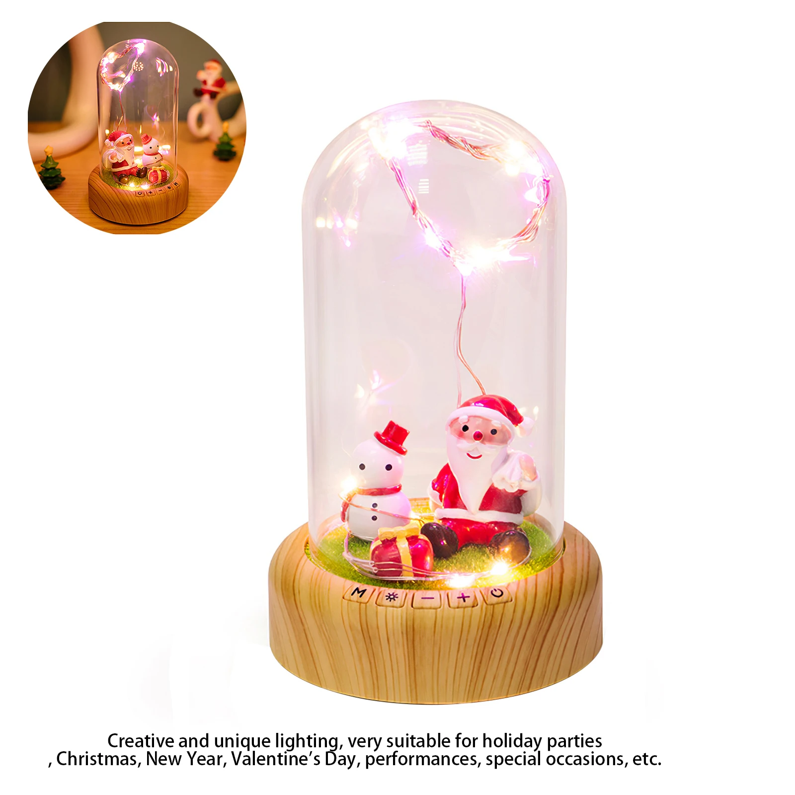 

Glass Bottle Night Lamp Bluetooth Speaker Musical LED Night Light USB Rechargeable Romantic Glass Bottle Night Lamp Gift Bedroom