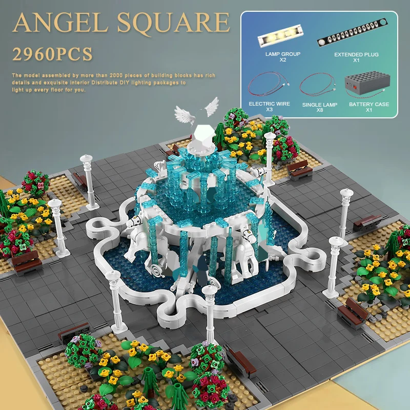 Формы KING 16003 игрушки для уличного строительства MOC квадратная модель ангела со