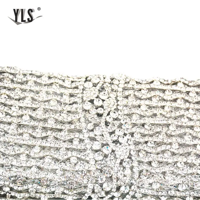 Women Silver Diamond Bag Crystal Clutch Fashion Evening Party Purse Bridal Flower Rhinestones Handbag Ladies Torebki Damskie | Багаж и