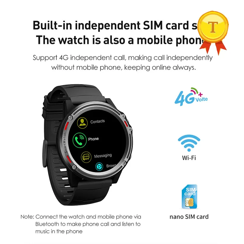 Мужские Смарт часы с Gps навигацией Android 7 1 LTE 4G пульсометр Гб + 16 ГБ 2 мегапиксельной