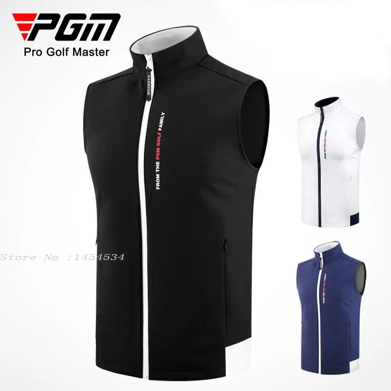 PGM GOLF Waistcoat Clothes Waterproof Men Windproof Coat Light-Absorbing Heat-Generating Fabric Vest Wear Sports Jacket Clothing