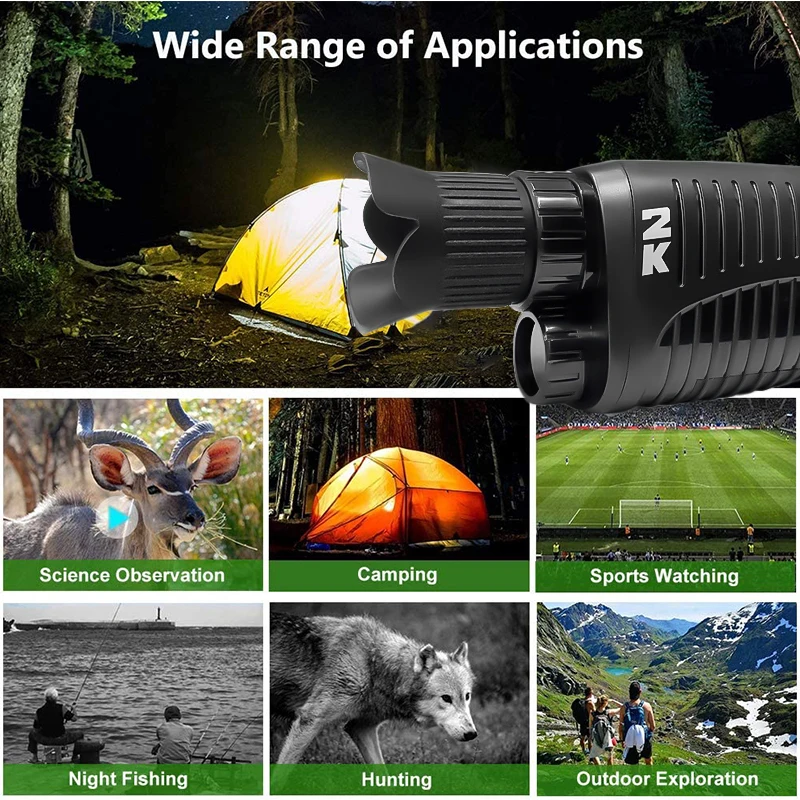 Монокулярный прибор ночного видения инфракрасный прожектор 1080P HD монокулярный