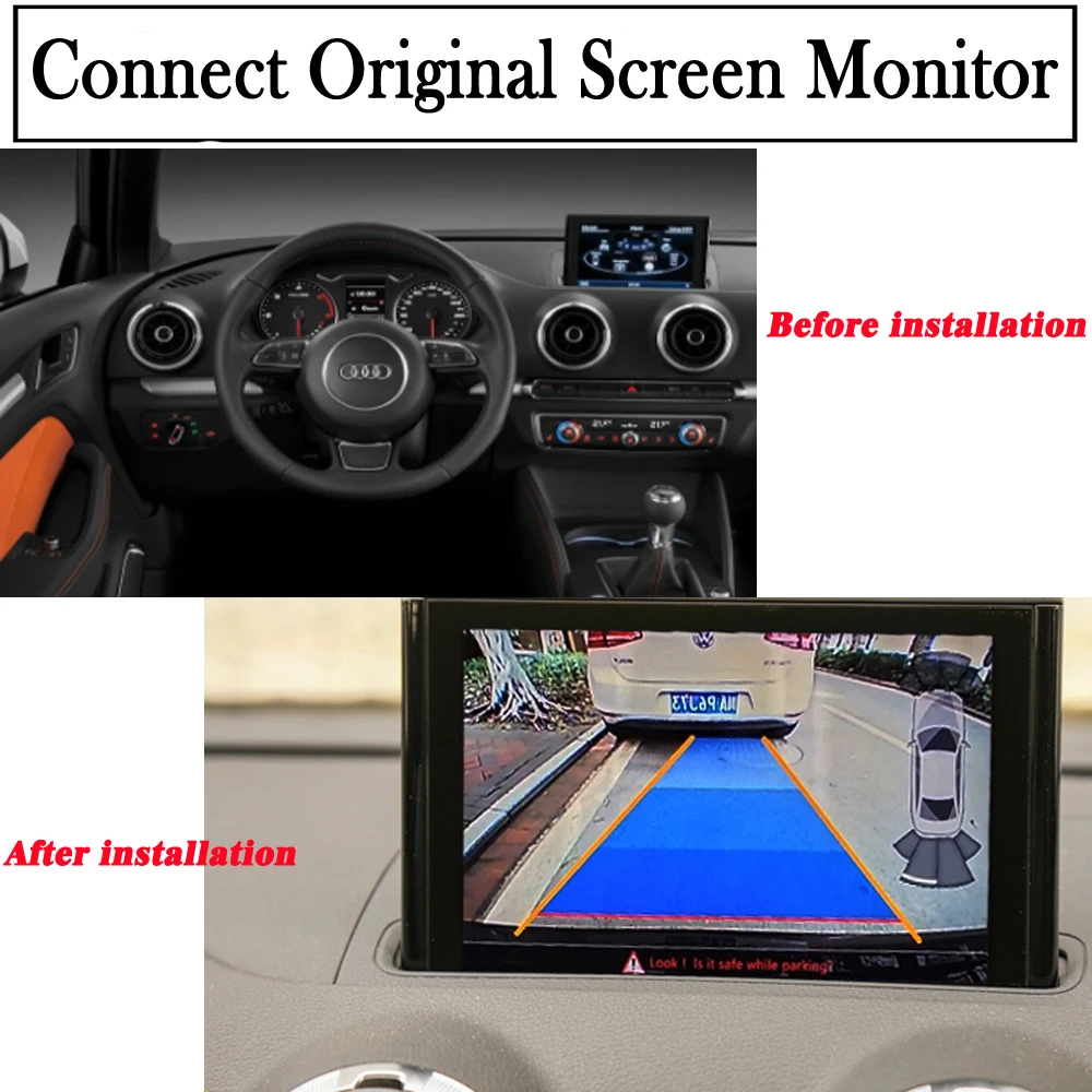 Для Audi A3 8v MMI 3g/3g 2002 ~ 2009 камера заднего вида Интерфейс адаптер резервная парковка