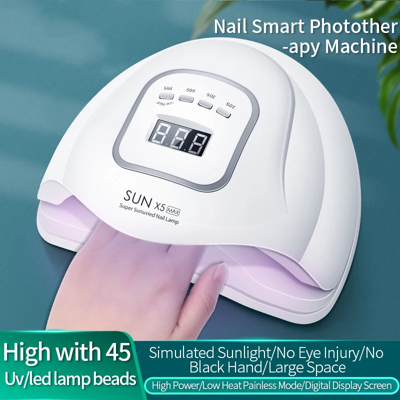 SUNX5 MAX Сушилка для ногтей солнечный светильник маникюра гелевые ногти 90 Вт 45