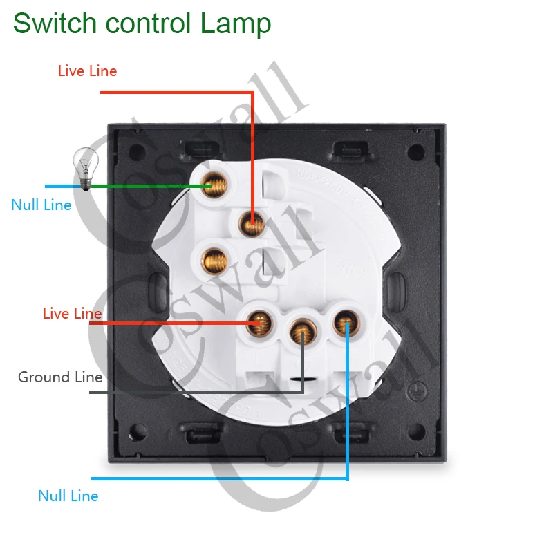 Coswall Стекло Панель настенный универсальный розетку + 1 взаимный обмен данными
