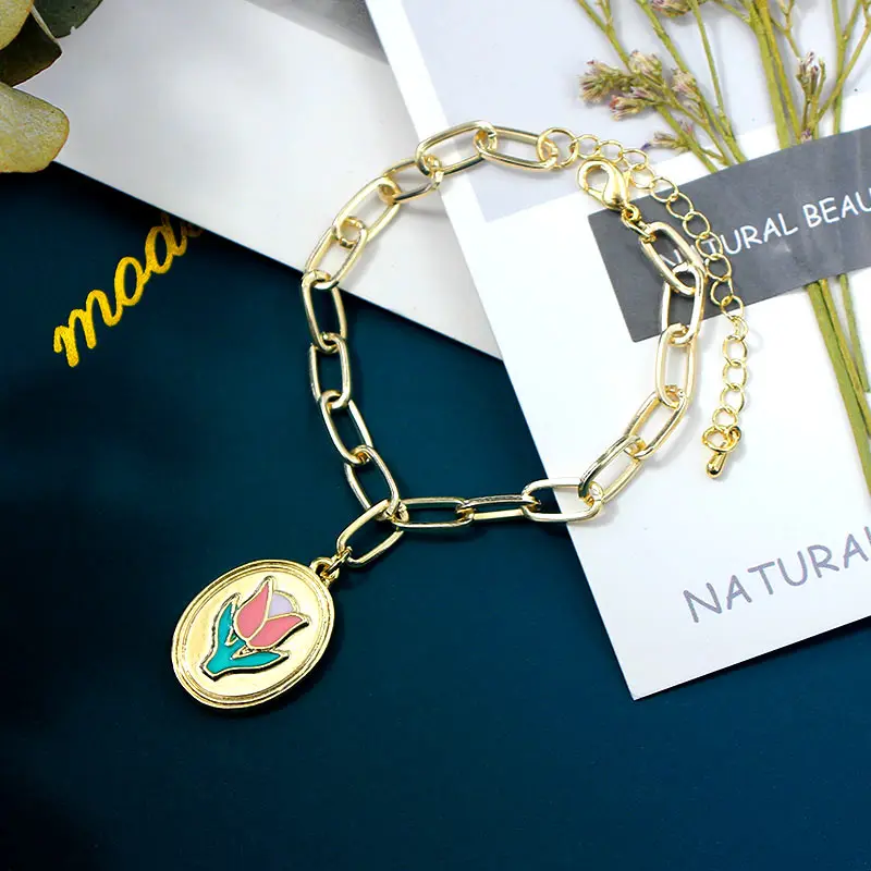 JJFOUCS новые маленькие эмалевые кольца с маргариткой тюльпаном золотистые