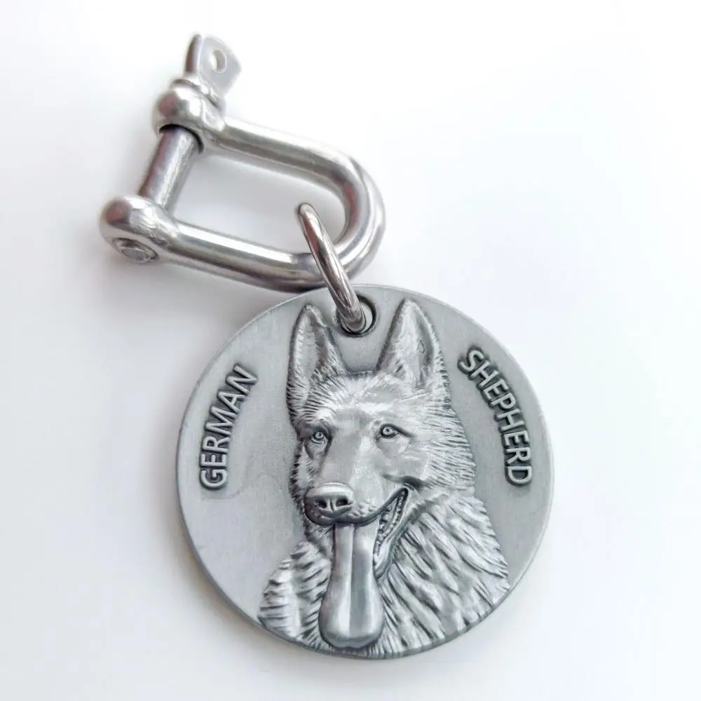 Персонализированная средняя бирка для удостоверения личности собаки глубокая