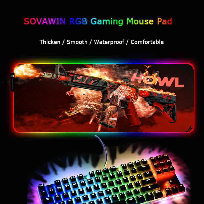 

XGZ Gaming RGB Large Mouse Pad Gamer Big Mat Computer pad Led Backlight XXL Mause Keyboard Desk for CSGO DOTA