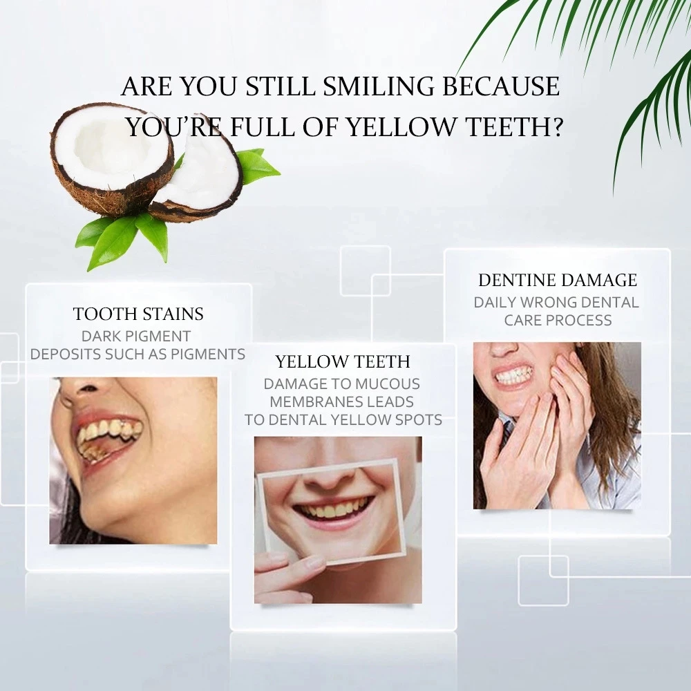 

100g Tea Coffee Stain Toothpaste Fresh Breath Deep Cleaning Coconut Toothpaste