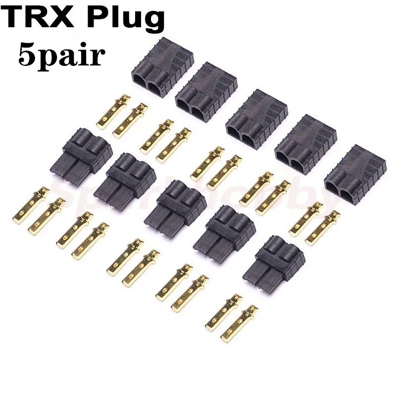 

10PCS RC TRX Traxxas Gold-plated Male Female Connector plug 100A/150A High Current plug with cover shell for RC Lipo battery