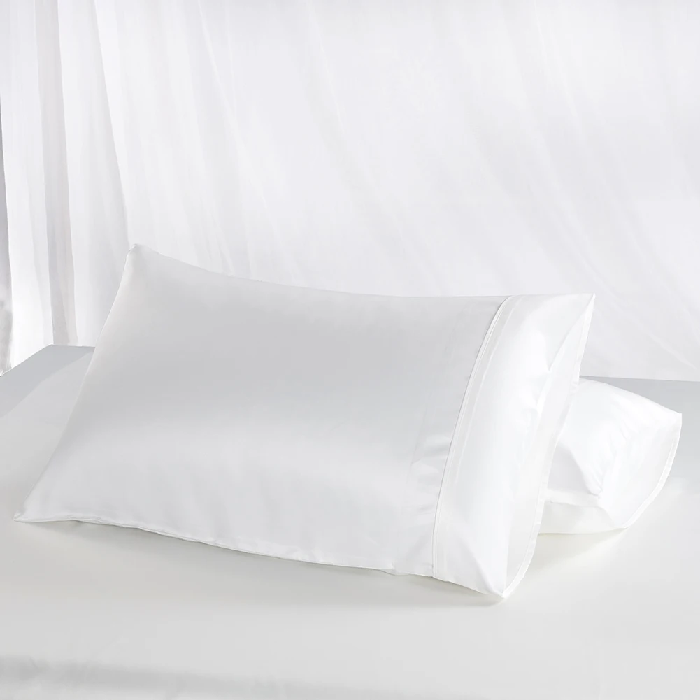 2 шт. наволочки из 100% моющегося шелка мягкая простая шелковистая наволочка чехол