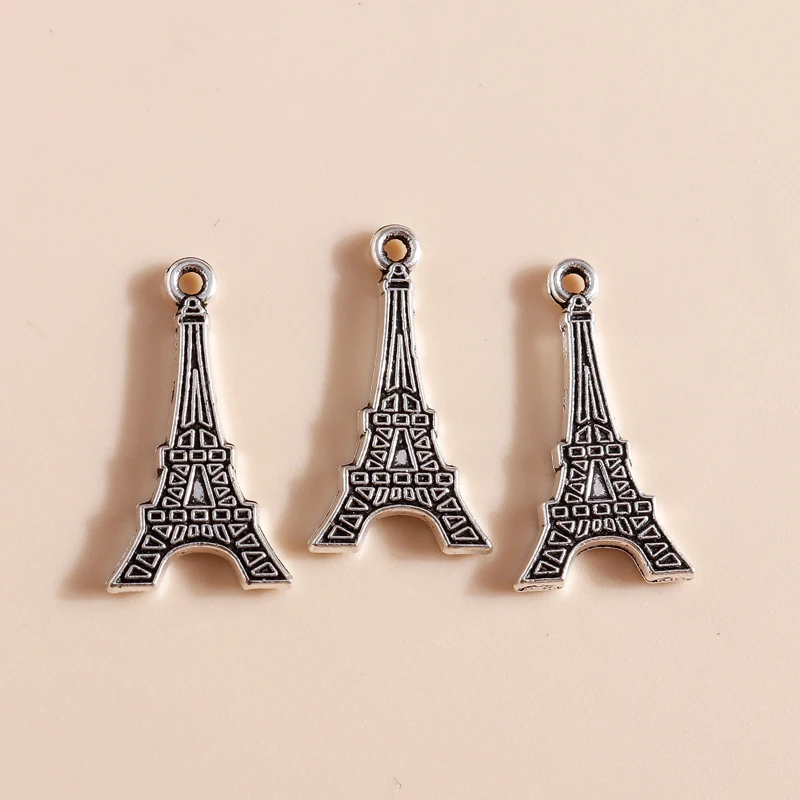 40 шт. 10*18 мм античный серебряный цвет Эйфелева звезда сделай сам подходит для