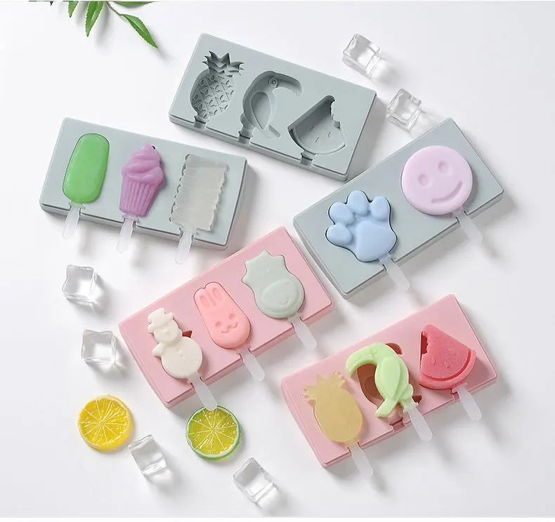 2020 Cute Ice Cream Mold with Lid Silicone Homemade Popsicle Handmade DIY Ice-sucker Mould | Дом и сад