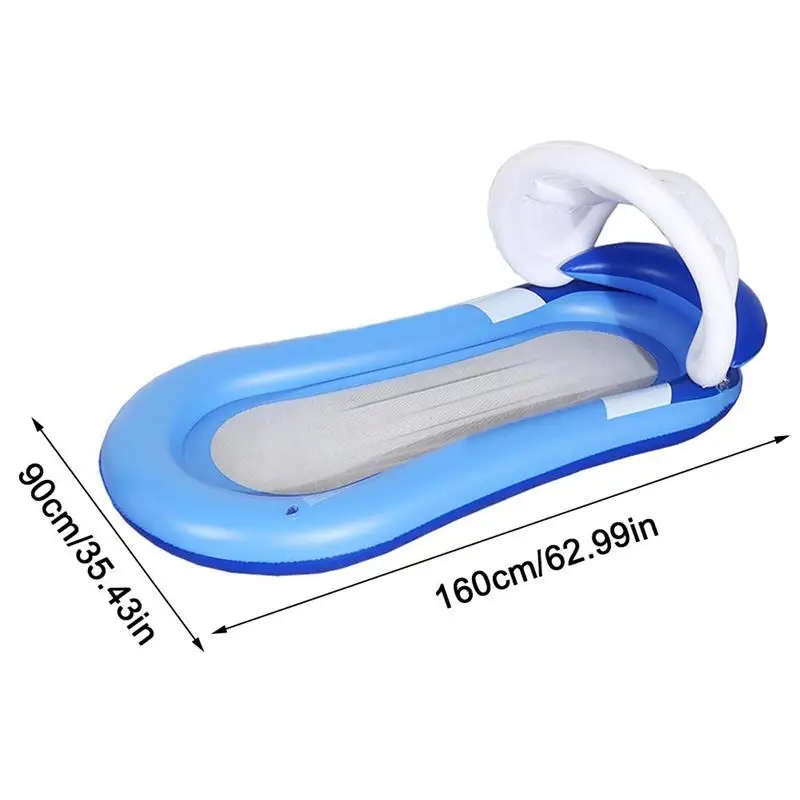 

Pool Float With Canopy Floatings Row Lounge Inflatable Pool Float Raft Comfortable Beach Swimming Pool Water Bed Float Lounger
