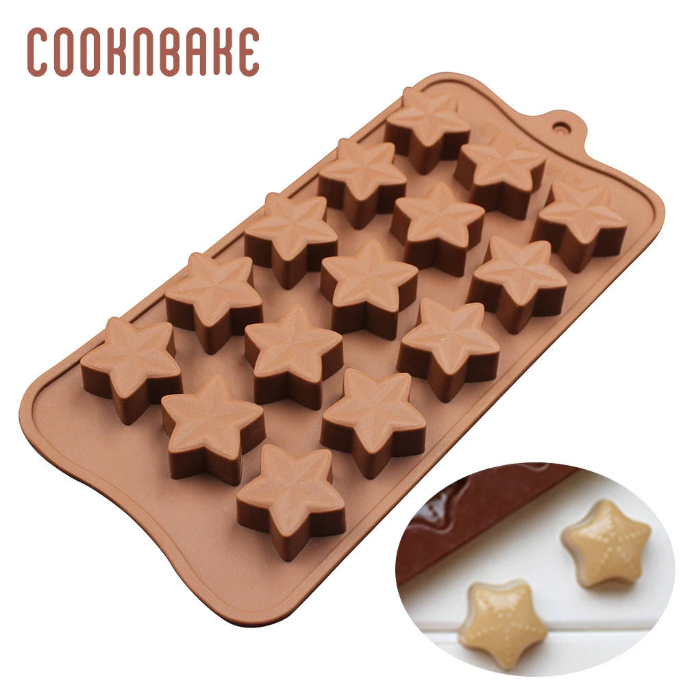 COOKNBAKE DIY силиконовая форма для украшения торта инструмент 15 решеток звезда DIY силиконовая форма для шоколада форма для торта кубик льда SICM-115-3 - Цвет: SICM-115-3