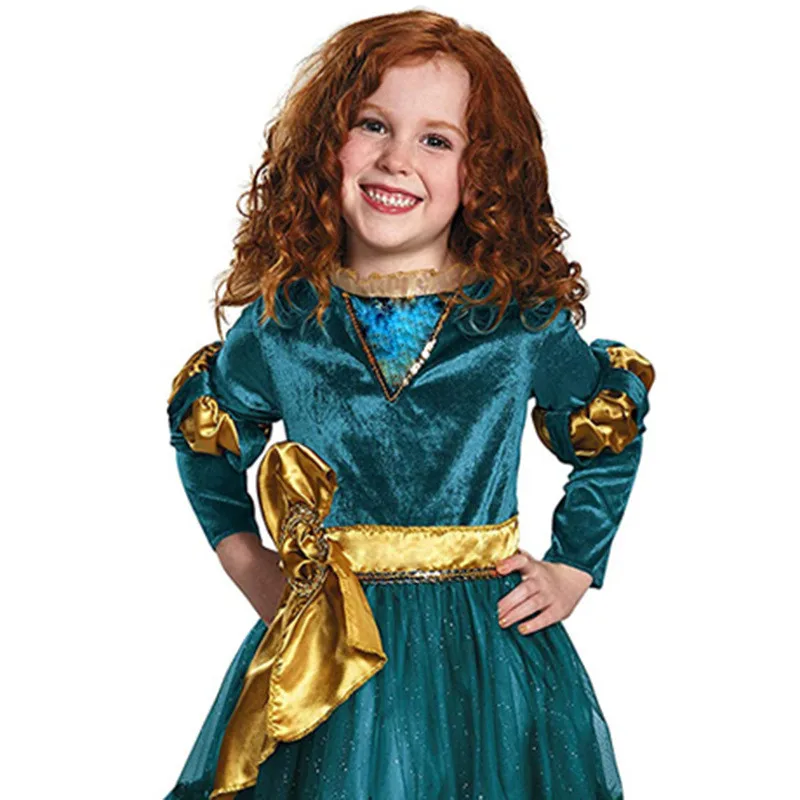 Фильм Храбрая Принцесса платье Мерида Аниме Косплей костюмы карнавальные Одежда