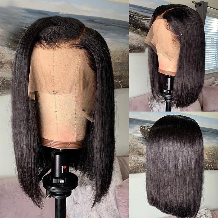 Короткий кружевной передний парик с Омбре 4 цвета блонд 613 бразильские волосы remy