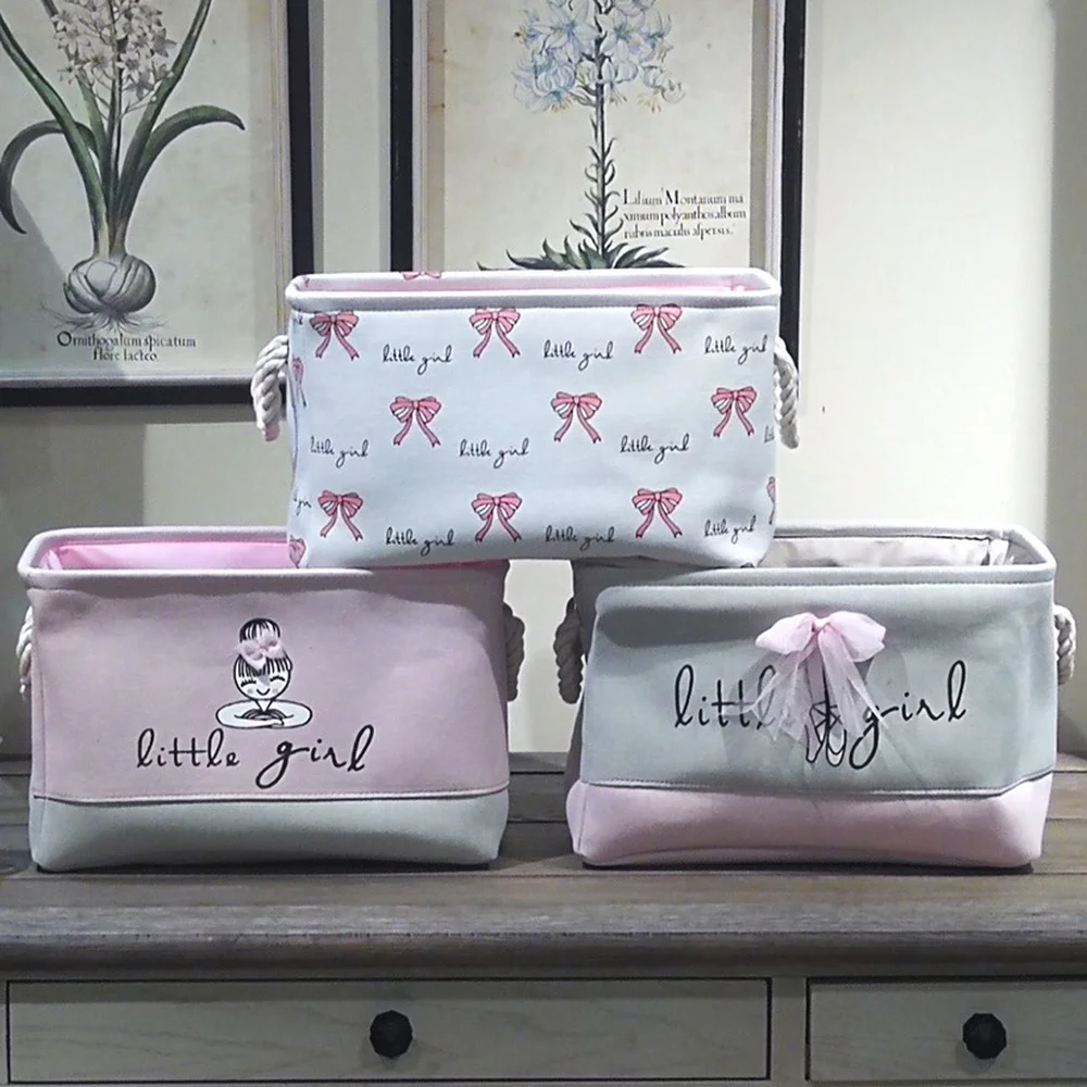 

Portable Folding Storage Basket Ballet Girl Handbag Sundries Toys Large Capacity Laundry Basket Desktop Organization Wholesale