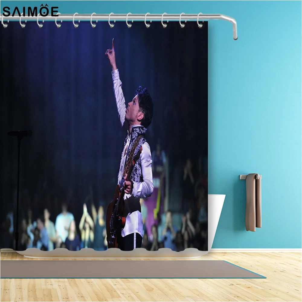 Модная занавеска для ванной комнаты принц музыкальный певец Водонепроницаемая