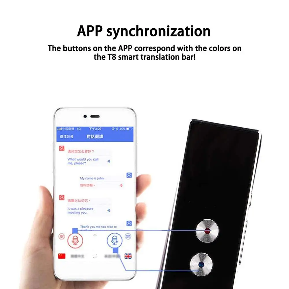 Умный мгновенный многоязычный голосовой переводчик в реальном времени 2 4G