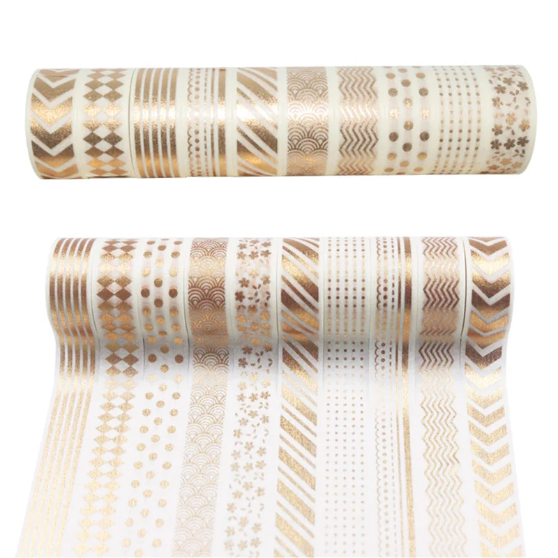 20 рулонов из белого золота набор декоративного скотча Васи милые Фольга