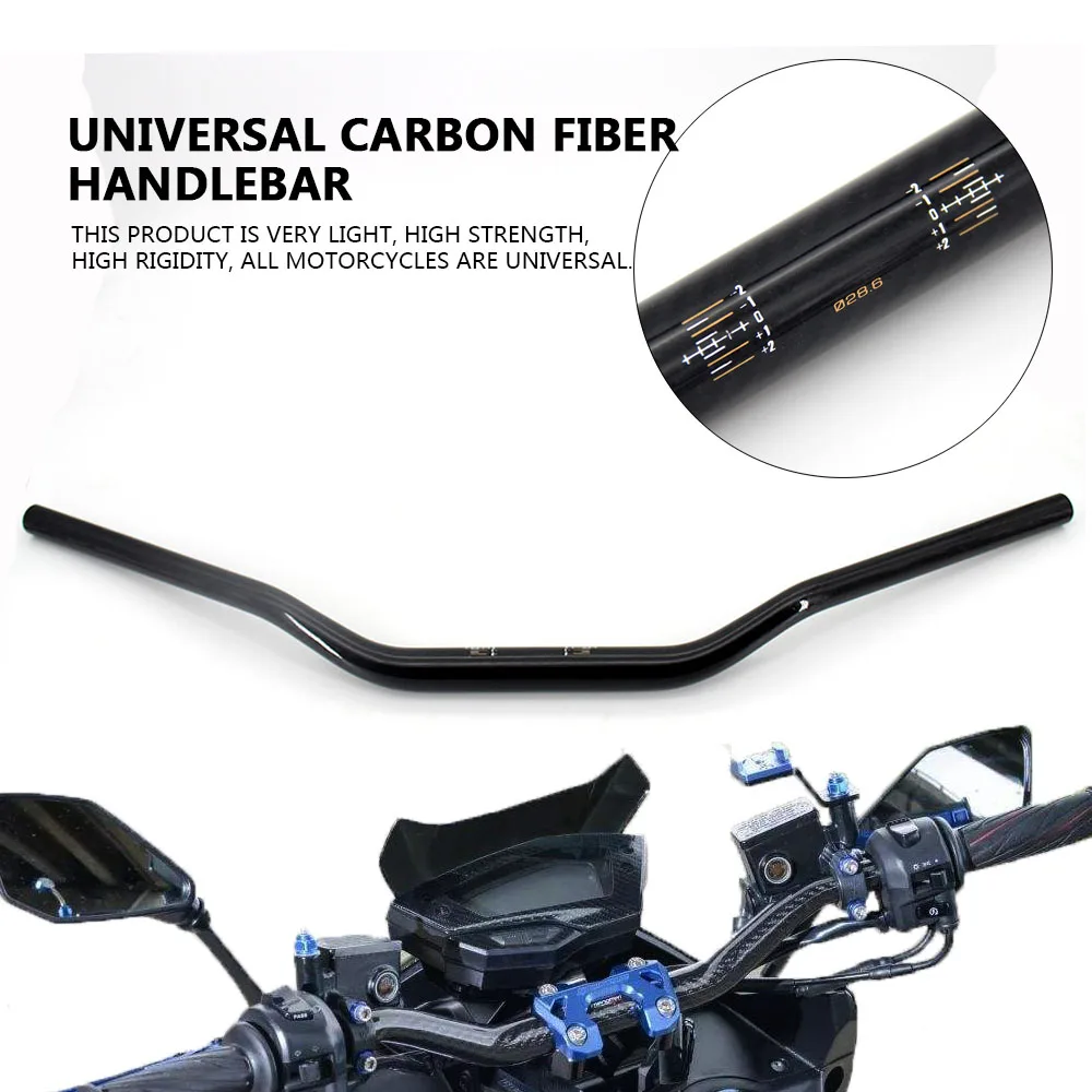 

Motorcycle Carbon Fiber 1 1/8" 28MM Fat Bar 22MM Handlebar End Drag Handle Bar Pit Dirt Trail Motor Bike Mini Motocross ATV Quad