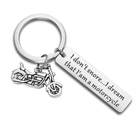 stainless steel keychain engraved letter card motorcycle pendant motorcycle hand accessories pendant safety keychain