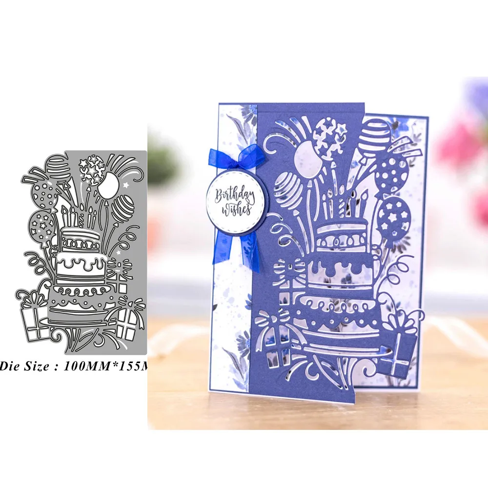 

Lace Cake Candle Metal Cutting Dies Scrapbooking Embossing Folder Stencil Template Album Decor Card Making DIY Crafts