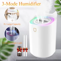 home air humidifier essential oil diffuser cool mist water sprayer room office fragrance diffuser led nightlight air freshener