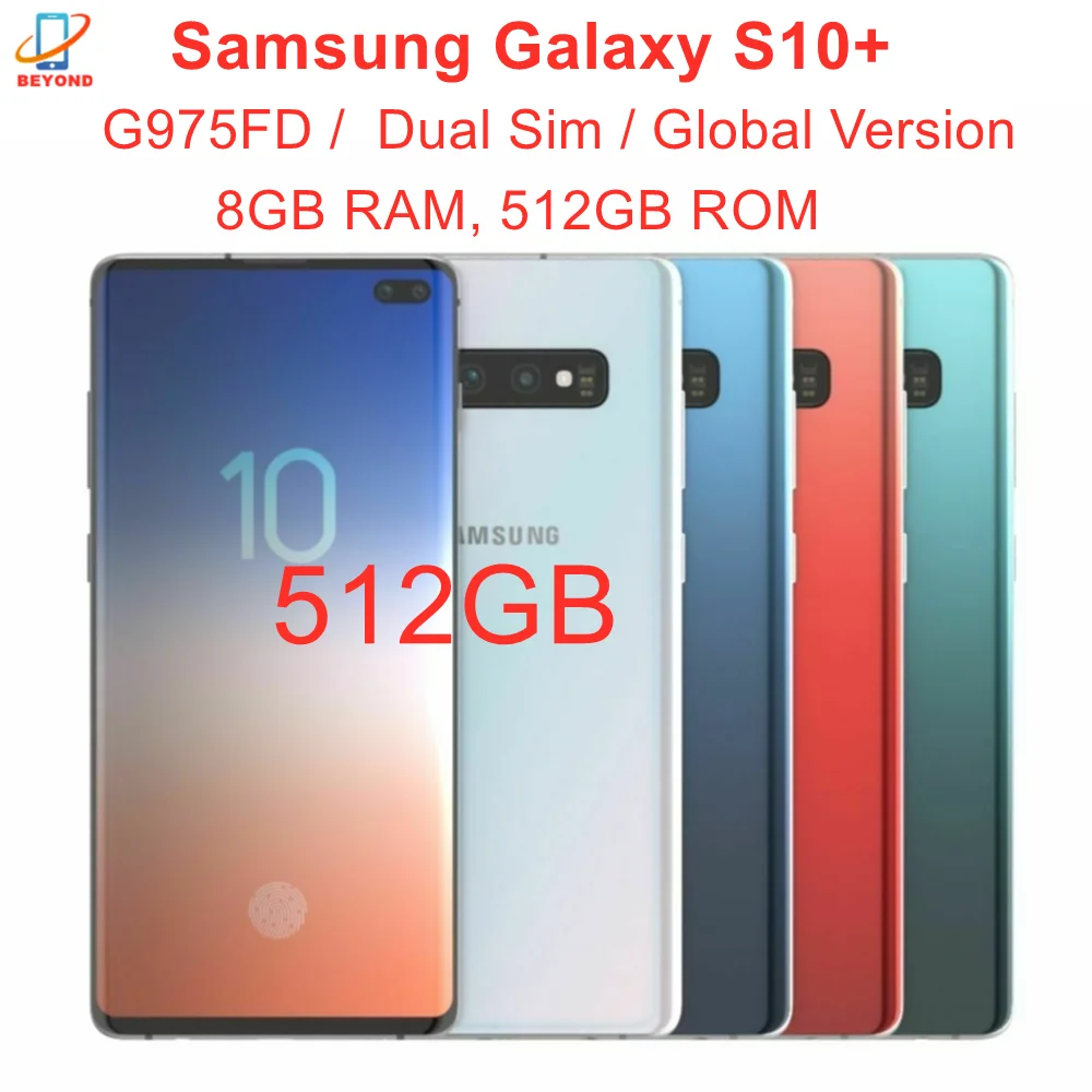 Samsung Galaxy S10 + плюс Duos G975FD Dual Sim 512 ГБ ОЗУ 8 Гб ПЗУ Octa Core 6 4 &quotГлобальная версия NFC