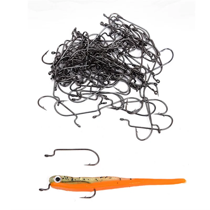 100 шт./кор. бронзовых морских рыболовных крючков из высокоуглеродистой офсетная