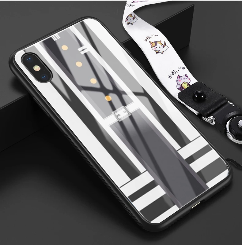 Kamado Nezuko Kimetsu no Yaiba Demon Slayer Pantone черный стеклянный чехол для телефона для iphone 6/6s 7 7Plus X, XS i11 i11pro - Цвет: 24107
